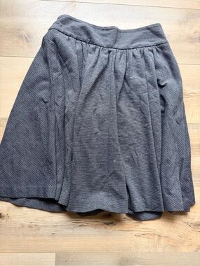 Banana Republic Gray Textured Circle Skirt